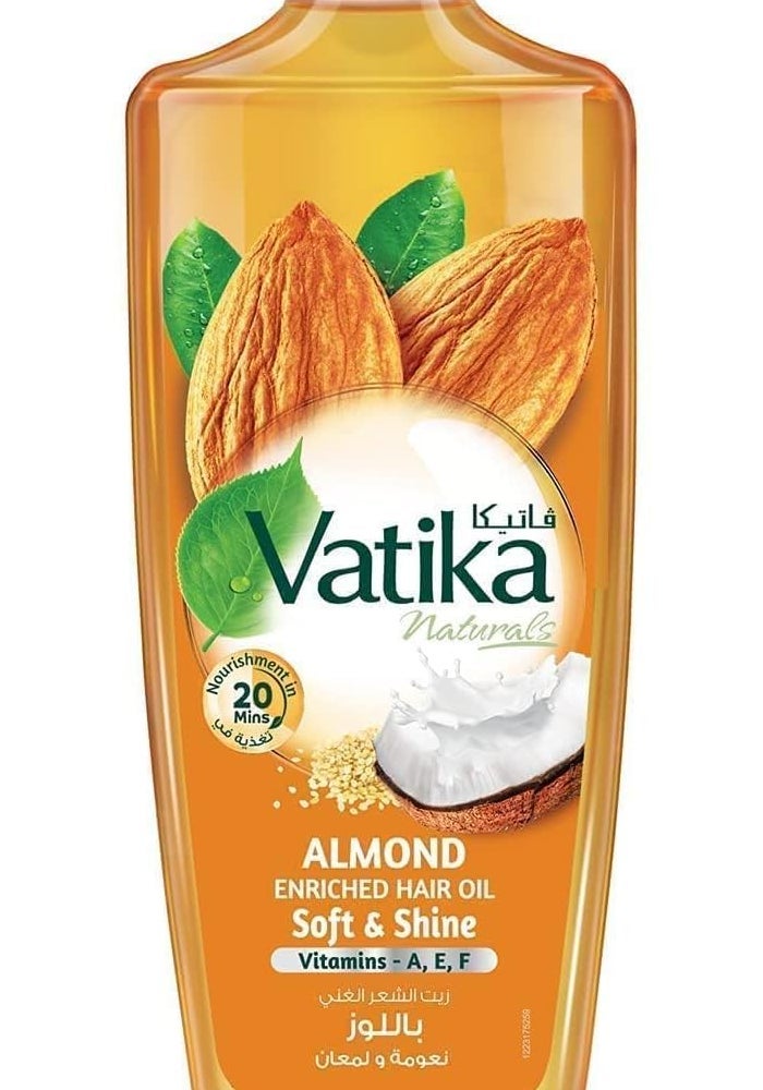 Vatika Naturals Almond Enriched Hair Oil 300ml - Image 1